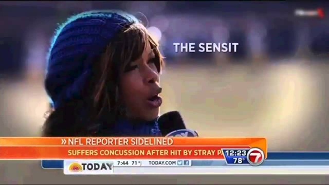 Pam Oliver suffered concussion when hit in head by football