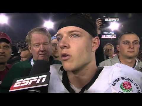 Stanford fan hijacks McCaffrey interview